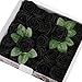 Febou Artificial Flowers 50pcs Real Touch Artificial Foam Roses with Stems for Decoration DIY Wedding Bouquets Centerpieces Bridal Shower Party Home Decoration (Black)