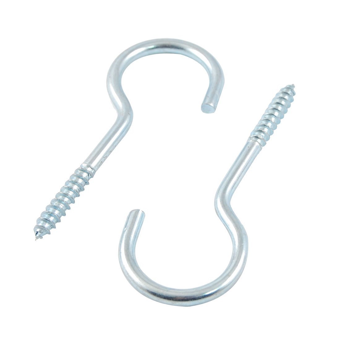 Merriway BH05159 (10 Pcs) Chrome Plated Unshouldered Cup Mug Hook, White 25 mm - Pack of 10 Pieces