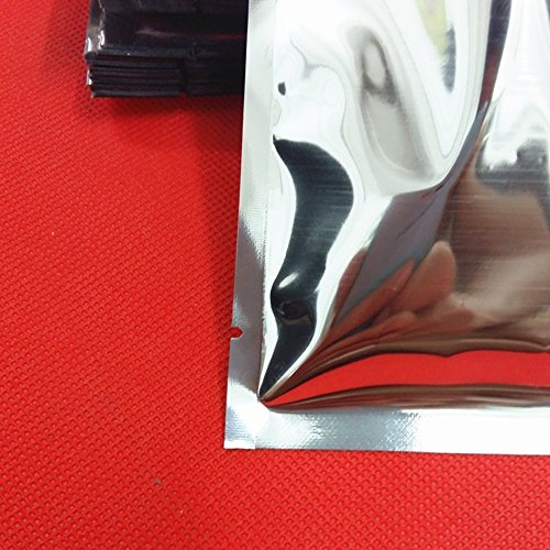 10x15cm(3.9x5.9 inch) 100 Pcs Mylar Foil Heat Sealable Packaging Bags Vacuum Sealer Smell Proof Pouches Safety Food Storage Aluminizing Candy Foil Wrappers Confectionery Foil Snack Bag with Tear Notch - Thumbnail 3