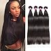 ISEE Hair 8A Malaysian Virgin Straight Hair 4 Bundle 100% Unprocessed Human Hair Weave Bundles Human Hair Extensions 4 Bundles Deal Natural Black (30