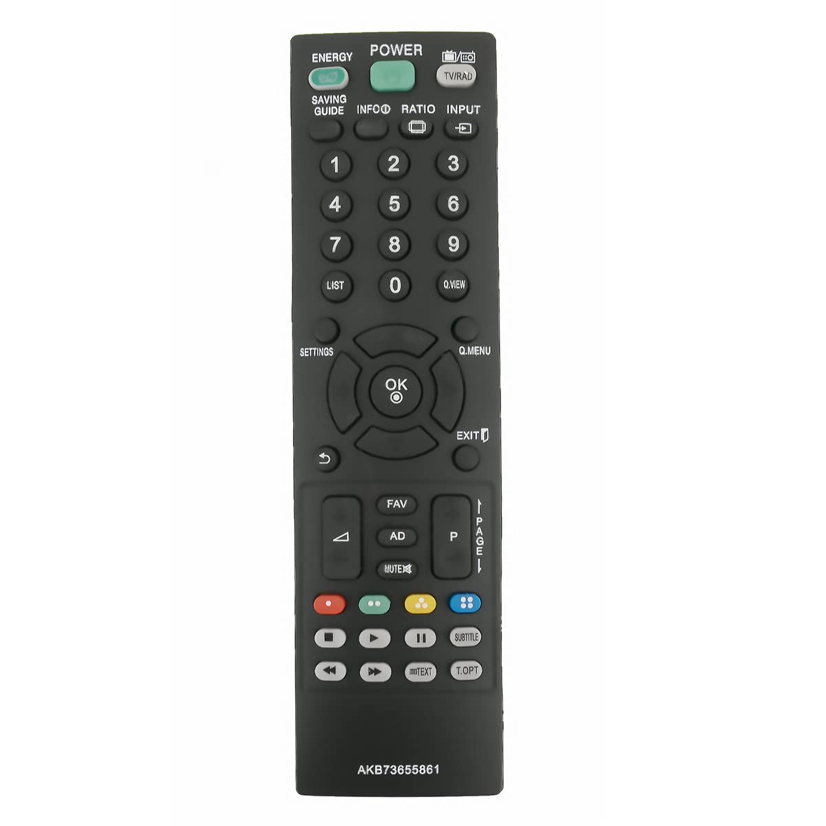 AKB73655861 VINABTY Replace Remote Control Fit for LG TV 26LS3500 32LS3400 19LS3500 22LT360C 26CS460 37LS5600 32LS3500 32LS5600 32LT360C 42CS460 42PA4500 47LS5600