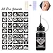 Comdoit Semi Permanent Tattoo Jagua Gel Temporary Tattoo Kit Freehand Ink 2oz (Organic Jagua Fruit Based Ink/Gel) 35 Pcs Adhesive Stencils for Women Men Kids Body Art Painting - 4 Bottles