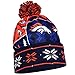 FOCO unisex adult Exclusive Denver Broncos Busy Block Printed Light Up Beanie, Team Color, One Size US