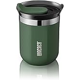 WACACO Octaroma Classico Vacuum Insulated Coffee Mug, Double-wall Stainless Steel Travel Tumbler With Drinking Lid, 6 fl oz (180ml), Pomona Green