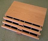 3 Drawer Wood Pastel Storage Box 15-3/4 x 9-1/2 x 3-1/2 inches (Kitchen)