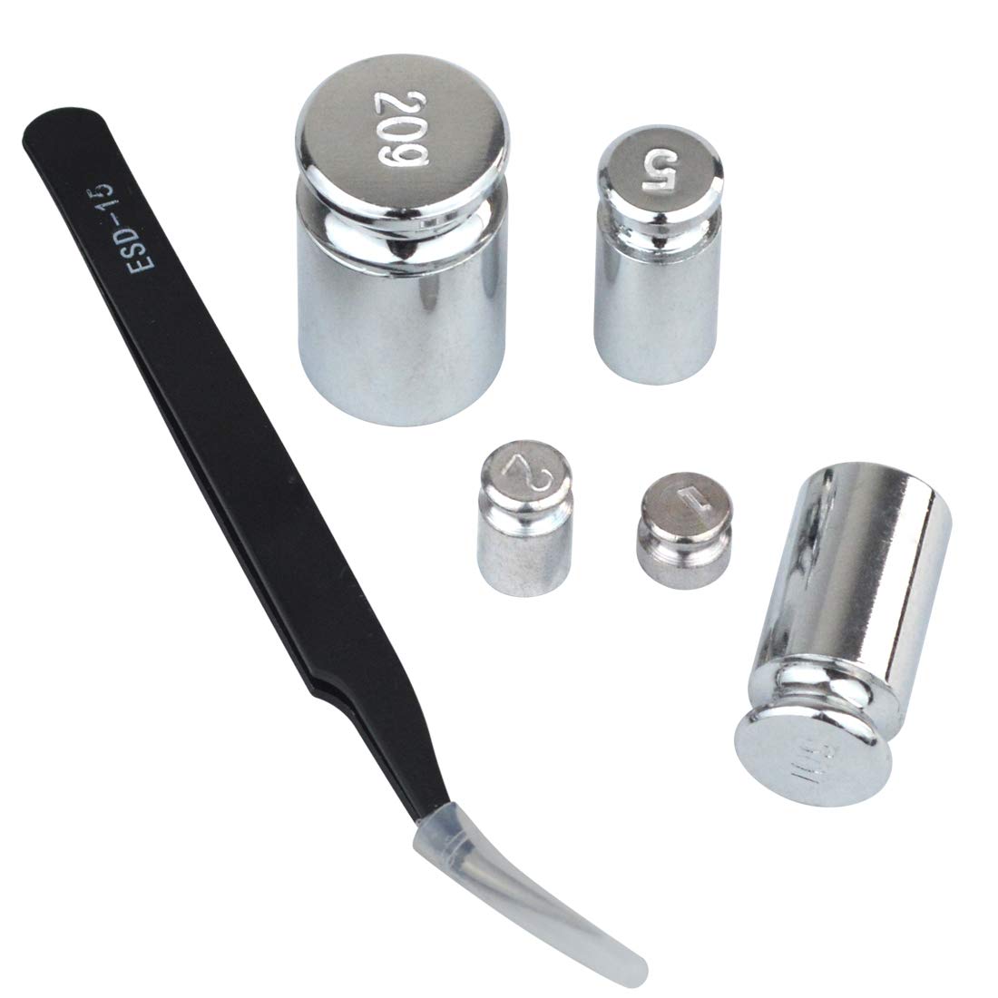 Yolyoo Calibration Weight 1g 2g 5g 10g 20g,Precision Calibration Gram Scale Weight Set with Tweezers for Balance Scale