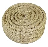 SGT KNOTS Twisted Sisal Rope 3/16-Inch, 1/4-Inch, 3/8-Inch, 1/2-Inch x Several Lengths