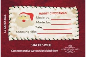 MERRYSTOCKINGS Merry Christmas Stocking Kit Label for Bucilla Stockings