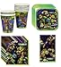 Red Balloon with Unique Teenage Mutant Ninja Turtles Party Supplies Pack Including Plates, Cups, Napkins and Tablecover - 16 Guests