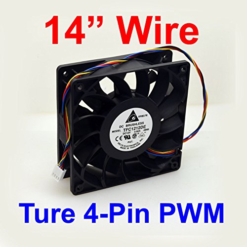 Original Delta TFC1212DE 12cm 120mm DC 12V 3.90A 252CFM 4pin PWM with Speed Sensor Server Inverter Axial Case Cooling Fan
