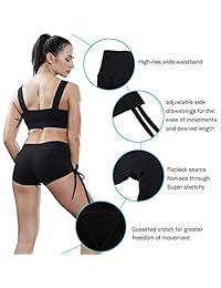 TYUIO - Pantalones cortos de yoga para mujer