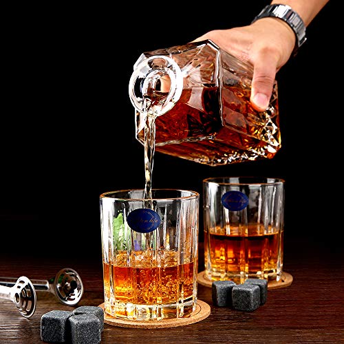 Whiskey Glass Set of 4,Lighten Life Scotch Glasses in Luxury Gift Box for Drinking Bourbon,Scotch,Cognac,Irish Whisky,10oz Premium Lead-Free Crystal Glass Rocks Glasses for Men Women - Thumbnail 4