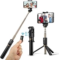 Selfie Stick Tripod with Remote for iPhone 6 6s 7 7plus Android Samsung Galaxy 3.5-6 inch Screen - Blitzwolf 3 in 1 Extendable Monopod Mini Pocket Wireless Selfie Stick 360 ° Rotation