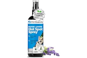 PET HONESTY Restore + Soothe Hot Spot Spray for Dogs & Cats – Gentle Dog Skin Spray with Aloe Vera & MicroSilver BG – Soothes Itching, Hot Spots & Irritation – Dog Itch & Hot Spot Remedy for Sensitive Skin – 4oz
