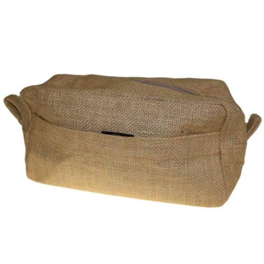 Eco and Fashion Bags - Jute Toiletry Bag - Natural