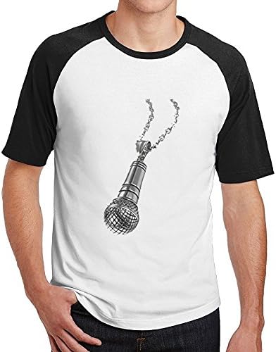 Ontwier Microphone.png Printed Simple Letters Men's T-shirt Short Sleeves.