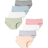 Domee Teen Girls Cotton Underwear Panties Briefs Pack of 8 Underpants