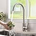Contemporary High-arch Gooseneck Lead-free Solid Brass 360 Degree Swivel Spout Hot and Cold Water Brushed Nickel Kitchen Faucet