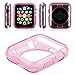 5 Pack by Tech Express for Apple iWatch Black + Pink, Clear, Gray, Purple Liquid Air Bumper Slim [Watch Gel Cover] Skin Protective Case Shockproof Ultra Thin Rugged Series 1, 2 & 3 Accessories (38mm)