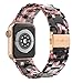 Wearlizer Womens Floral Strap Compatible with Apple Watch Bands 42mm 44mm 45mm 49mm(Ultra) for iWatch SE Lightweight Wristbands Dressy Stylish Bracelet (Metal Buckle) Series 9 8 7 6 5 4 3 2 1 Sport