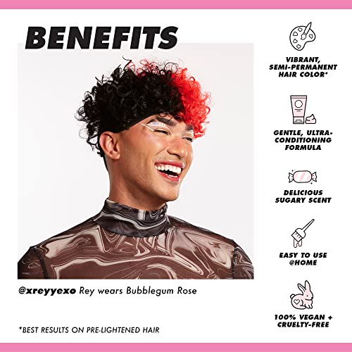 Lime Crime Unicorn Hair Dye Full Coverage, Bubblegum Rose (Rose Pink