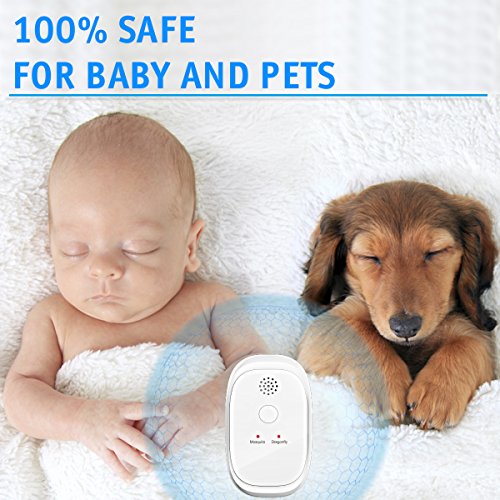[NEW 2018] Effective Ultrasonic Mosquito Repellent (2-Pack) - Odorless Non-Toxic Portable Pest Control Repeller Anti Insects, Bugs, Roaches w/Dragonfly Mode - For Indoor and Outdoor (White 2-Pack) - Thumbnail 6