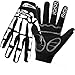 QEPAE Unisex Breathable Cycling Full Finger Gloves Non-Slip Auto Racing Gloves for Biking Running Sporting Weightlifting Hunting Training - Skeleton Pattern