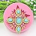 Anyana diamond cabochon jewel brooch broach gem silicone pearl mould cake Fondant gum paste mold for Sugar paste wedding party cupcake decorating topper decoration sugarcraft decor