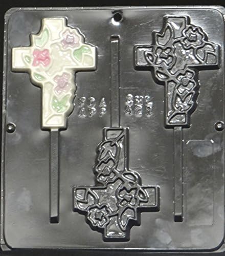 Cross Lollipop Chocolate Candy Mold Religious 421