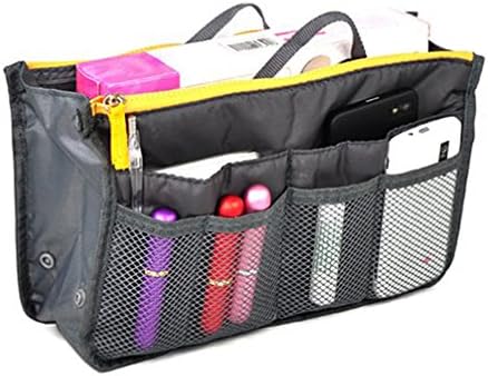 Airstomi Travel Cosmetic Pocket Makeup Insert Purse Handbag Gadget Organiser Portable Expandable Tidy Pouch Bag - Gray