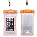 Universal Waterproof Phone Case of 3 Pack Set,Floating Pouch Night-Visible Smartphone Dry Bag for iPhone X/8/8 Plus/7/7 Plus/6S/6/6S Plus/SE/5S/5C,Galaxy S8/S8 Plus/Note 8 6 5, Pixel 2 up to 6.0