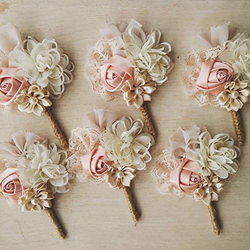 Wedding boutonniere, men buttonhole, groom boutonniere, lapel pin, lapel flower, blush boutonniere