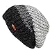 LETHMIK Unique Slouchy Beanie Unisex Mix Knit Skully Hat Ski Cap, Gray, One Size (elastic)