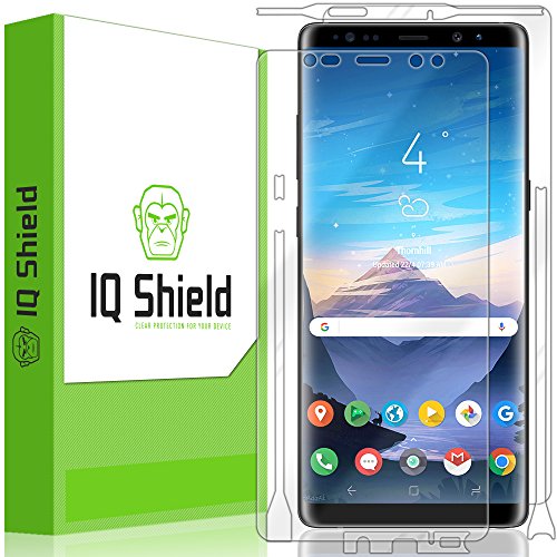 Galaxy Note 8 Screen Protector, IQ Shield LiQuidSkin Full Body Skin + Full Coverage Screen Protector for Galaxy Note 8 HD Clear Anti-Bubble Film