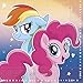 My Little Pony Birthday Party Supplies Pack for 16 Guests Including: Banner, Table Cover, Large and Small Plates, Napkins and Cups