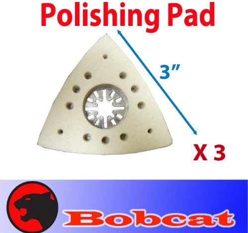 Pack of 3 Wool Felt Polishing Pad Oscillating Multitool Stone for Fein Multimaster Makita Bosch Dremel Chicago Milwaukee Multi-max Ridgid Ryobi Makita Milwaukee Craftsman Dewalt Porter Cable Black & DeckerSkil