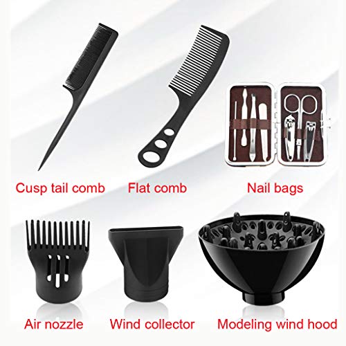 Startview 2200W Professional Hair Dryer Household Hairdryer Salon Nozzle Travel Beauty Kit (Black, Free)