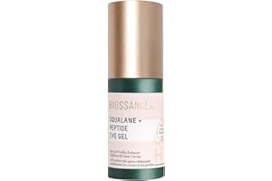 Biossance Squalane + Peptide Eye Gel - Ultra-Hydrating Eye Gel for Puffiness + Dark Circles - No Parabens + Fragrance-Free - 