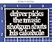 Driver Picks The Music Shotgun Shuts His Cakehole Embroidered Iron On Applique Patch - Black, White, 3.5