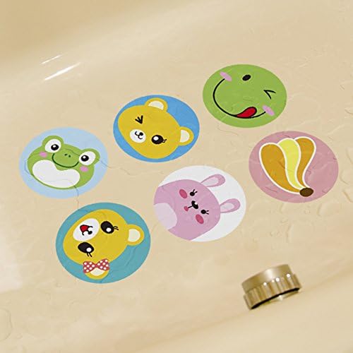 CoSopo Smiley Face Series Non Slip Bath Tub Tattoos Tub Stickers Tub Decals Tub Appliques (2, Round 1)
