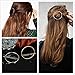 AKOAK Hollow Hoop Round Circle Geometric Metal Hair Clip Bobby Pin Ponytail Holder Hair Accessories for Women and Girl (2 Pcs/Lot,1 Gold & 1 Silver)