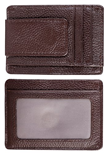 Money Clip, Front Pocket Wallet, Leather RFID Blocking Wallet Slim Minimalist Wallet for Men - Thumbnail 2