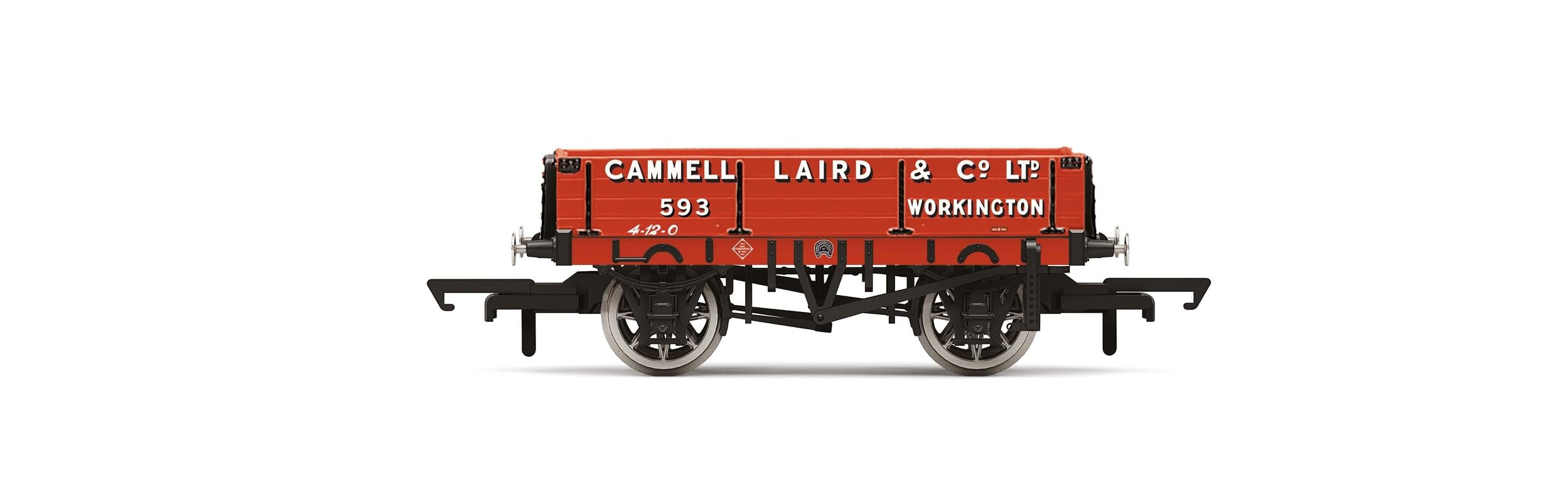 Hornby 3 Plank Wagon, PO - Era 3. Wagons & Wagon Packs.,Red