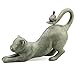SPI Home 33431 Crouching Cat with Bird Sculpture