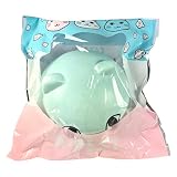 SHIMMERY, Scented and JUMBO Cat Head Bun Squishy + Bonus Random Squishy from Jenna Lyn! (Mint Scented Green)