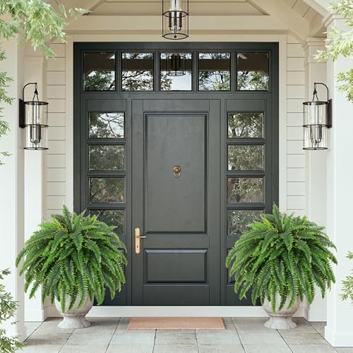 Dkaltm Single Silky Artificial Boston Fern Bush, 49Inch Large Artificial Ferns for Outdoors, Large Faux Ferns Artificial Plants,Suitable for Decorating Office, Living Room Faux Greenery,95Branches