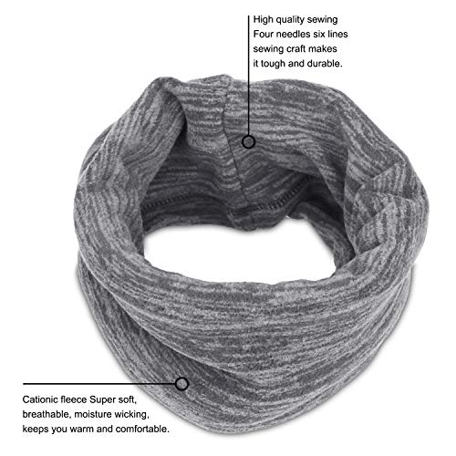 Mysuntown Neck Gaiter Ski Mask Motorcycle Fishing Cycling Winter Neck Gaiters for Men and Women (Gray)
