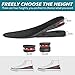 Shoe Lifts for Men & Women Height Increase Insoles Air Cushion Heel Inserts Orthotic Heel Shoe Lifts Kit Taller Insoles Variable Height (2-Layer,Black)