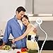 Ring Light for Phone, SIX-QU Cell Phone Holder with Selfie Ring Light for Live Stream, Makeup, Video Chat, 3-Light Mode and 10-Level Brightness with Flexible Phone Stand for iPhone, Android Phone