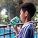 GARUNK Water Bottle for Kids with Cooling Fan and Handle for Girls & Boys, Spill/Leak-Proof BPA-Free 14oz 400ml, Green